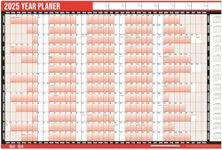 2025 Year Wall Planner A1 Large 85cm X 58cm Laminated Wall Calendar 2025 With Stickers And Dry Wipe Pen