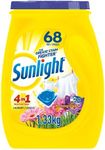 SUNLIGHT 4-in-1 Multi Action Laundry Detergent, Morning Fresh, 68 Count, Yellow