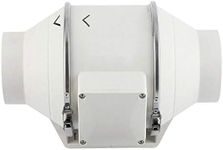 4" 6“ 8” Inline Duct Fan Pre-Wired Exhaust Fan, Speed Controllable Ventilation Fan Hydroponic Inline Exhaust Industrial Vent Silent Fan Extractor Duct for Grow Tents/Hydroponics/Heating Cooling Air Booster Smoke Moving (6" Exhaust Fan)