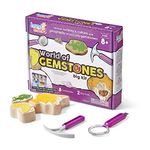 Learning Resources World of Gemstones Dig Kit for Kids 8-12, Kids Science Kit with Real Gemstones & Fact-Filled Guide