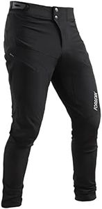 FORBEMK Men's Mountain Bike Cycling Bicycle Riding MTB Pants, Quick-Dry Lightweight Breathable BMX Downhill Bike Pants-Black-34