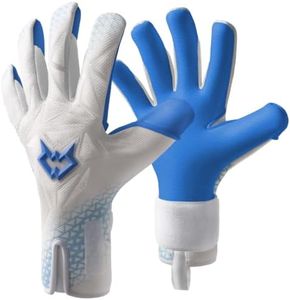 WVVOU Professional Goalkeeper Gloves for Adults and Youth Soccer Goalie Gloves Breathable Soccer Gloves High Performance Guantes De Portero with 4+3mm Sticky Super Grip Latex Palm (Blue, 6)