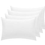 Linens World Pillow Cases 4 pack - Egyptian Cotton 200 Thread Count Pillow Cases/Pillow Protectors, Hotel Quality Fabric & Wrinkle free pillows Cover Pack of 4 (Standard 50x75 cm, White)