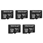 Patriot LX Series Micro SD Flash Memory Card 128GB - 5 Pack