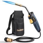 High Intensity Propane Torch Fuel by Propane,Map-pro,MAPP gas,Trigger-Start Reach Hose Torch Included Holster, 5FT Hose Torch, Propane Torch Head with Ignition,Soldering Torch Kit(Fuel not included)