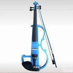Solid Wood Electric Violin, Silent Violin, Professional Performance Violin,adult Violin, 5 Color Options (Bule)