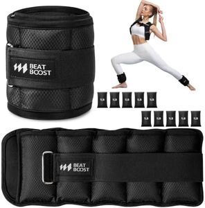 Ankle Weights Adjustable 10lb for Women & Men Black
