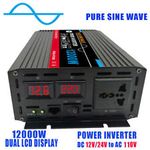 Pure Sine Wave Power Inverter DC 12V 24V 48V To AC 110V 220V Voltage Converter