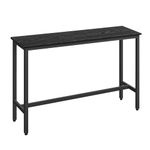 VASAGLE Bar, Kitchen, Pub Dining High Table, Sturdy Steel Frame, 40 x 140 x 90 cm, Easy Assembly, Industrial Design, Ebony Black and Ink LBT140B56, Alloy Wood chipboard, 140x40x90cm