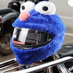 Motorcycle Helmet Cover, Funny Motorcycle Helmet Cover Sleeve, Motorbike Helmet Protective Cover for Full Face Helmets Men and Women (Blue Frog)