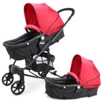 LuvLap Regal Baby Stroller/Pram with 5 Point Safety Harness, Reversible Stroller, Looking Window, Multi Level Recline & Adjustable footrest, Extendable Canopy, Purple