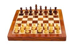 BCBESTCHESS Premium Quality Tournament International, Handcrafted Rosewood Unique Chess Board, Foldable Secure Storage, Magnetic Pieces With Extra Queens For Kids & Adults (12X12 Inches), 2 Players