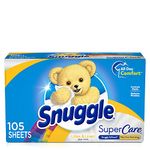 Snuggle SuperCare Dryer Sheets (105 count), Softener for Laundry to Control Static and Reduce Wrinkles, Long Lasting Fabric Softener with Fresh Laundry Scent