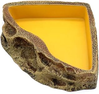 Reptile Feeder Resin Bowl Amphibian Reptile Bowl for Reptile Lizard Gecko Bearded Dragon Turtle