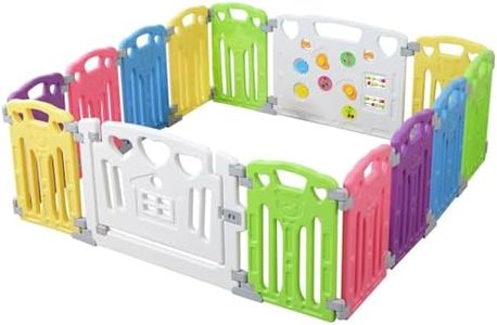 Baby Playpen 14 Panel Activity Centre Multicolour
