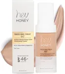 Hey Honey Trick and Treat CC² Cream SPF 46 | Active Moisturizing Color Correcting Cream with Honey & Propolis | Best Cover For Rosacea, Skin Redness & Mature Skin | 1 oz (Tan Tone)