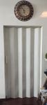 CHENNAI Window Blinds and Shades DIY PVC Folding Sliding Door Partition Trimmable Multifold Collapsible Accordion Door Cum Room Divider for Home, Office, Shop, Clinic (96X213x1cm, White Ash)