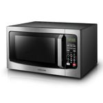 TOSHIBA EM131A5C-SS Countertop Microwave Oven, 1.2 Cu Ft with 12.4 inch Turntable, Smart Humidity Sensor with 12 Auto Menus, Mute Function & ECO Mode, Easy Clean Interior, Stainless Steel & 1100W