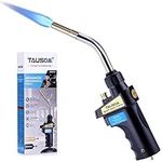 TAUSOM Propane Torch Head High Intensity, Mapp Gas Torch Trigger Start with Flame Lock, Fuel by Propane MAPP MAP PRO Gas, Multi-Purpose Torch for Soldering Lighting Cooking BBQ Melt