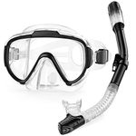 Lealinga Snorkel Set Adults Snorkel Mask Anti-Fog Panoramic View Diving Mask Dry Top Snorkel Kit with Travel Bag Diving Set for Snorkeling Scuba Diving Swimming Travel