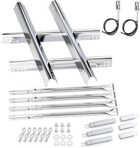 Uniflasy Grill Replacement Parts Kit for Charbroil Performance 475 4 Burner 463673517, 463361017, 463673017, 463342119, 463376018P, G470-0004-w1, Heat Plate Tend Shield, Grill Burner, Crossover Tube
