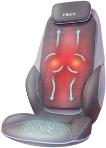 HoMedics Shiatsu Max Back and Shoulder Massager - Deluxe Massage Chair, Relaxes Shoulder, Back and Upper Leg Muscles with Shiatsu, Rolling, Vibration, Soothing Heat Treatments + More - Stone Colour