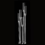 Fullvaseer Acrylic 5 Arm Floor Candelabra, 5 Arm Taper Candelabra for Table Decoration, Votive Pillar LED Candle Holders for Home Party Decoration