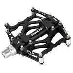 ROCKBROS Mountain Bike Pedals Non-Slip MTB Pedals Durable Lightweight Aluminum Alloy Bicycle Pedals for Mountain Bikes Commuter Bike Leisure Bikes 9/16"…