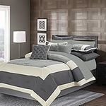 Sweet Home Collection Comforter Set, Gray, Queen