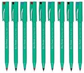 Pentel Assorted Colour Pack R50 Rollerball Ball Pen Pens Fine 0.8mm Cushioned Nib Tip 0.4mm Line Width 77% Recycled (3 Of Each Colour - Black Blue Red - 9 Pens)