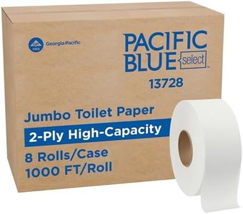 Pacific Blue Select by Georgia-Pacific PRO Jumbo Jr 2-Ply High-Capacity Toilet Paper, White, 1000 Feet Per Roll, 8 Toilet Tissue Rolls Per Case, 13728