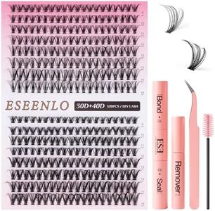 ESEENLO Lash Extension Kit DIY 320pcs Lash Clusters Eyelash Extension Kit, 9-16mm Mix 30D 40D Curl Individual Lashes Kit with Lash Bond & Seal Remover Lash Tweezers for Self Use (30D&40D-9-16MIX KIT)