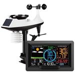 Morelian FJ3390A Multifunctional Professional Weather Station Temperature, Humidity, Wind Speed and Rainfall Detection Weather Forecast Clock