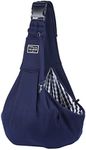 Dog Carrier Sling, Soft Padded Adjustable Shoulder Strap Dog Carriers for Small Dogs, Puppy Carrier Purse for Pet Cat with Front Pocket Safety Belt Machine Washable, Blue