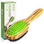 Professional 2-in-1 Dog Grooming Brush. Dog Bath Brush Shedding & Massages Short Haired Dogs & Cats While Creating a Soft Coat Shine. Dog Shampoo Brush | Soothing Massage Rubber Bristles for Washing.