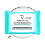 Vichy Makeup Remover WIPES, Purete Thermale 3-in-1 Micellar Wipes Face Cleanser, Sensitive Skin. Removes waterproof makeup. With Vitamin E, Unscented, Alcohol-Free. Travel size product, pack of 25 wipes