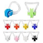 10 Colors Swimming Nose Clip, Waterproof Silicone Nose Clip Swim Nose Plug Swim Training Nose Clip for Kids and Adults