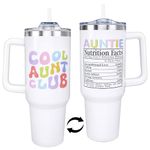 Aunt Tumbler 40 Oz, Funny Aunt Gifts from Niece Nephew, Aunt Christmas Gifts, Aunt Birthday Gift, Best Aunt Gifts, Auntie Cup Mug Coffee Travel Cup, Stainless Steel 40 Oz Tumbler with Handle and Straw