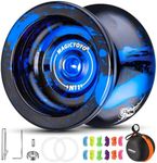 MAGICYOYO Yoyo Professional Unresponsive Yoyo for Kids and Adults, Trick Yoyo N11 Plus with Dual Purpose Mode, Metal Yoyo Responsive Mode for Kids Beginner + Yo-yo Bearing Kit + 12 Yoyo Strings