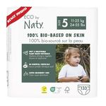 Eco by Naty Eco-Friendly Baby Diapers - 100% Plant-Based Materials on Skin, Soft, for Sensitive Skin & Super Absorbent (Size 5, 132 Count)