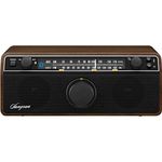 Sangean WR-12BT AM/FM/Bluetooth/AUX Analog Wooden Cabinet Receiver (Dark Walnut)