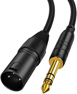 CableCreation 6 Feet TRS 6.35mm (1/4 Inch) Male to XLR Male Cable, Black