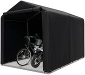 Tangkula 7x5.2Ft Portable Shed, Outdoor Storage Shelter with Waterproof Cover & Roll-up Zipper Door, Heavy Duty Portable Storage Tents for Outside, Bikes, Garden Tools, Motorcycles