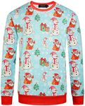 SSLR-Mens-Ugly-Christmas-Sweatshirt-Crewneck Sweatshirts Xmas Holiday Pullover Funny Causal (Large, Light Blue)