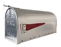 Arregui E2101 American Style Aluminium Single Mailbox, Stainless Steel, L (Magazines and C4 Envelopes) - 22 x 48 x 17 cm