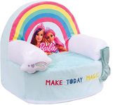 Barbie - Plush Chair - Soft with Bright Rainbow Colours - Perfect Bedroom Accessory for Children 3 Years Old and Up