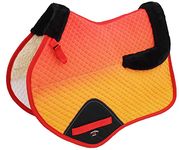 CHALLENGER Horse Equine English Contoured Cotton Quilted Close Contact All Purpose Trail Saddle Pad Ombre Collection Show Orange 72175