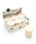 Vanilla Bean Soy Votive Candles - Scented with Natural Fragrance Oils - 6 Beige Natural Votive Candle Refills - Bakery & Food Collection