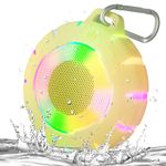 HEYSONG Waterproof Shower Speaker, Durable & Lightweight Portable Speaker with HD Sound, Stereo Pairing, Wireless Outdoor Speaker for Pool, Beach, Hiking, Kayaking, Gift for Man, Woman