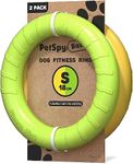 Dog Training Ring for Outdoor Fitness Floatable Pulling Toy and Flying Disc Interactive Play Tool for Small Medium Large Dogs, 2 Pack